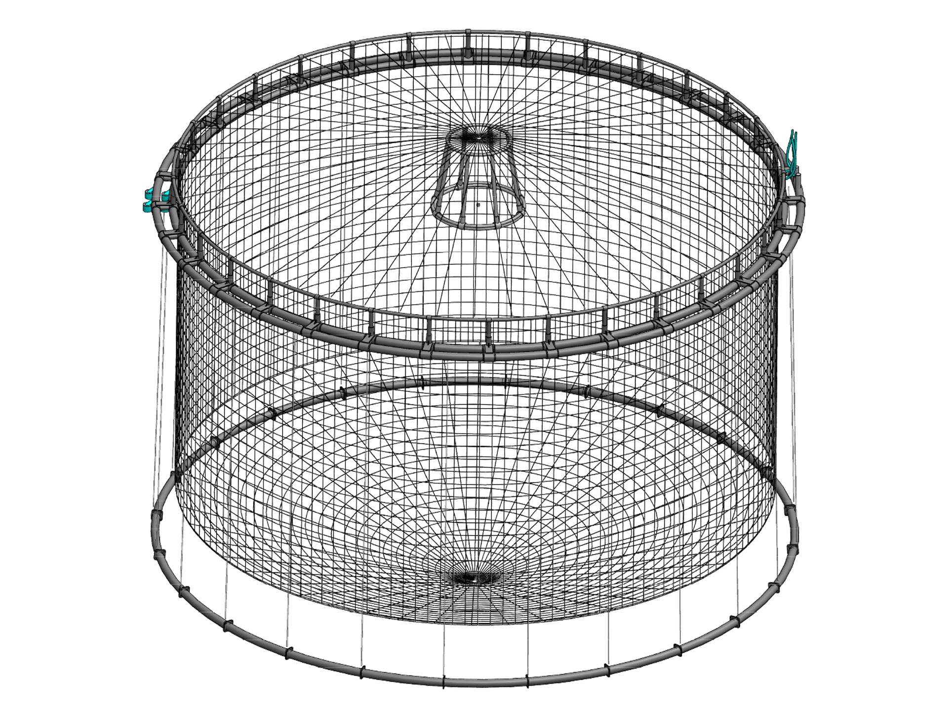 Cages for fish farms from 15 to 70 m
